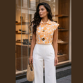 Golden Bloom Lace Top