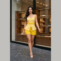 Sunshine Stripe Belted Shorts Set