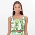 Tropical Muse Scallop Crop Top