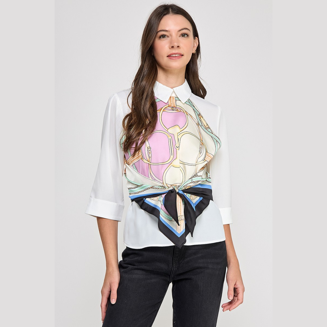 Riviera Layers Graphic Blouse