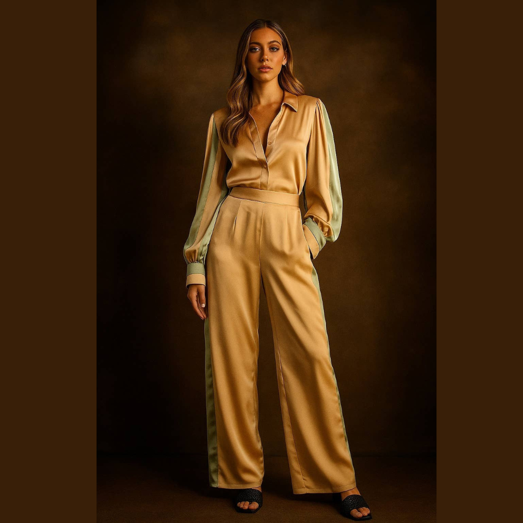The Capri Satin Colorblock Set