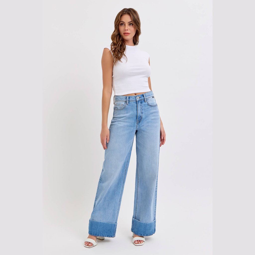 The Ava High-Rise Wide Leg Denim