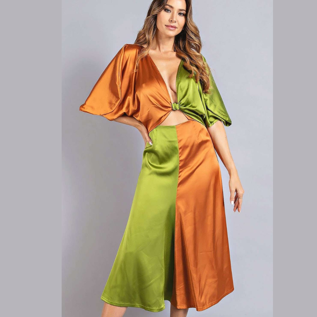 Sunset Luxe Colorblock Dress
