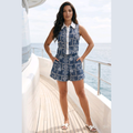 Coastal Charm Embroidered Short Set