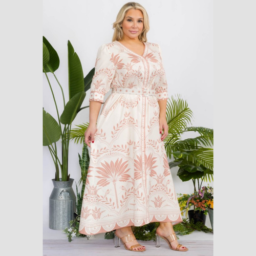Desert Bloom Elegance Maxi Dress