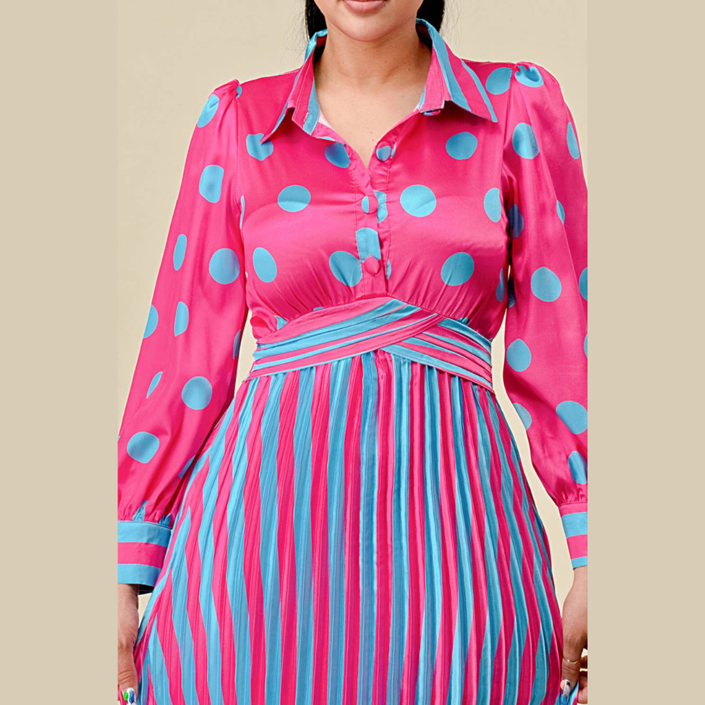 Candy Muse Pleated Maxi Dress