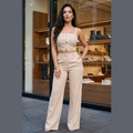 The Capri Linen-Look Two-Piece Set-Natural Color