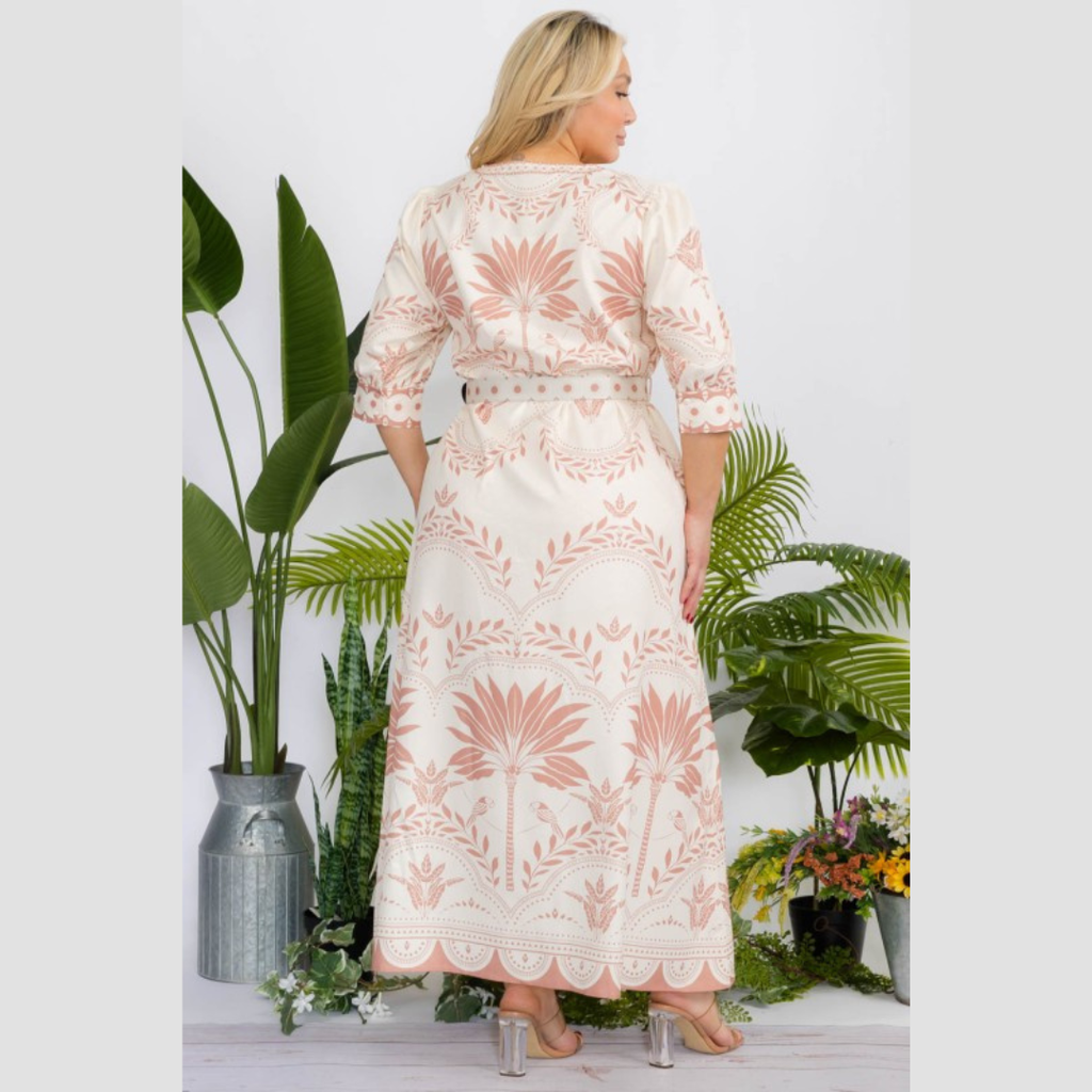 Desert Bloom Elegance Maxi Dress