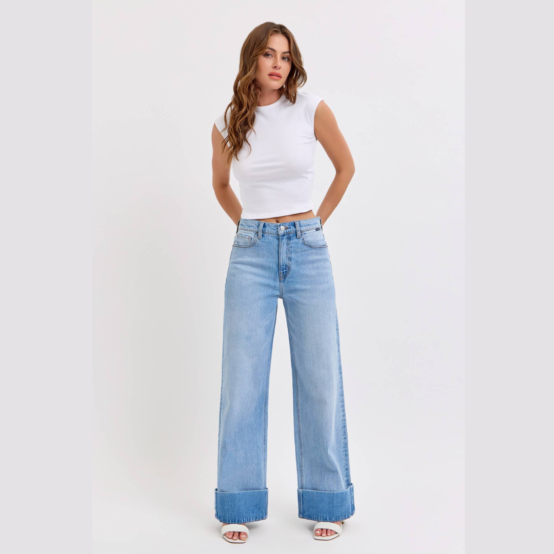 The Ava High-Rise Wide Leg Denim