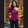 Orchid Muse One-Shoulder Top