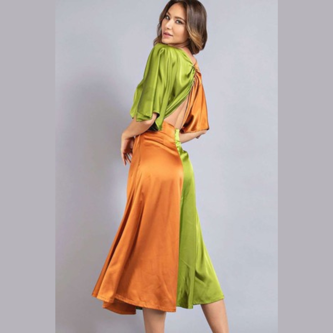 Sunset Luxe Colorblock Dress