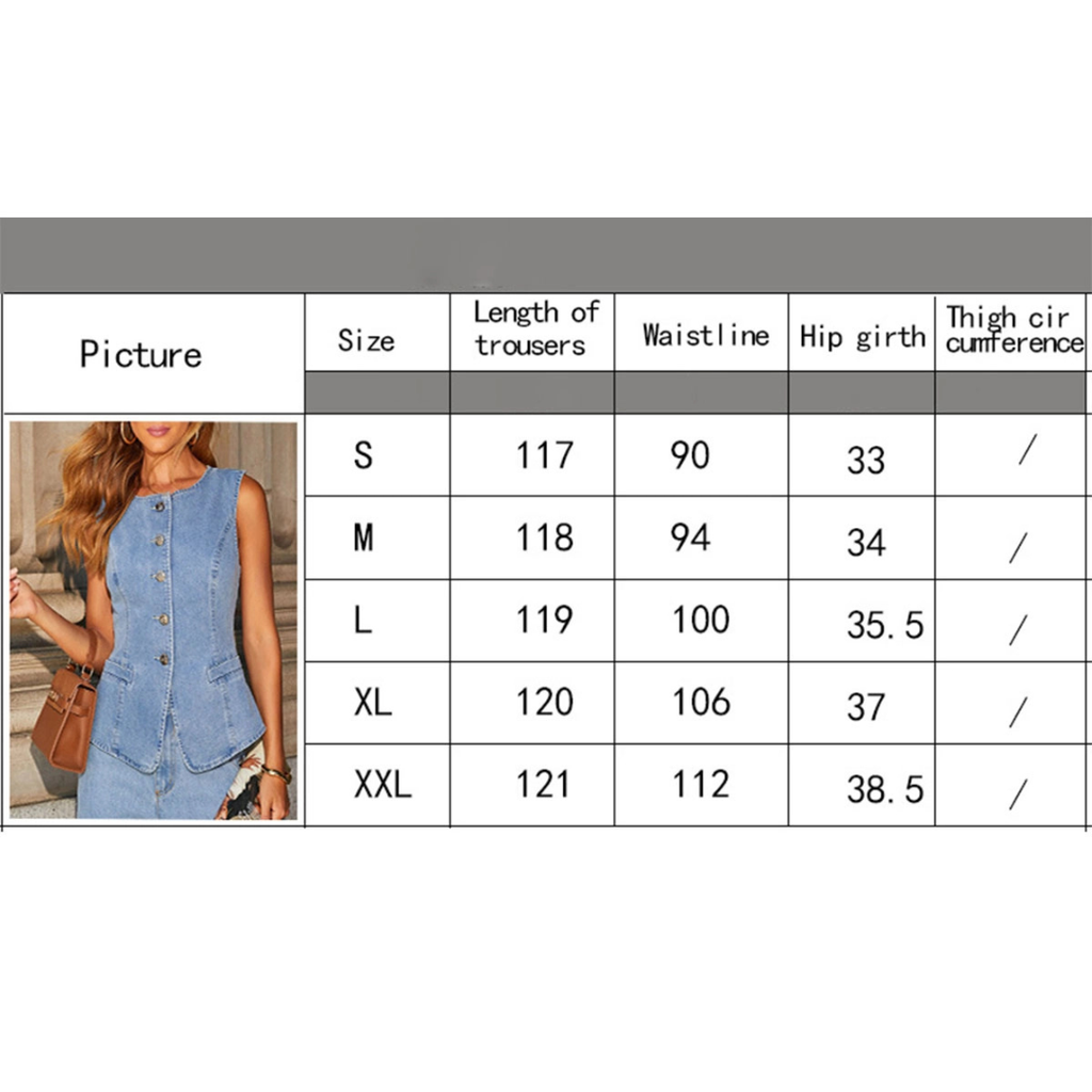 City Chic Denim Vest Set