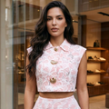 Blush Lace Statement Top
