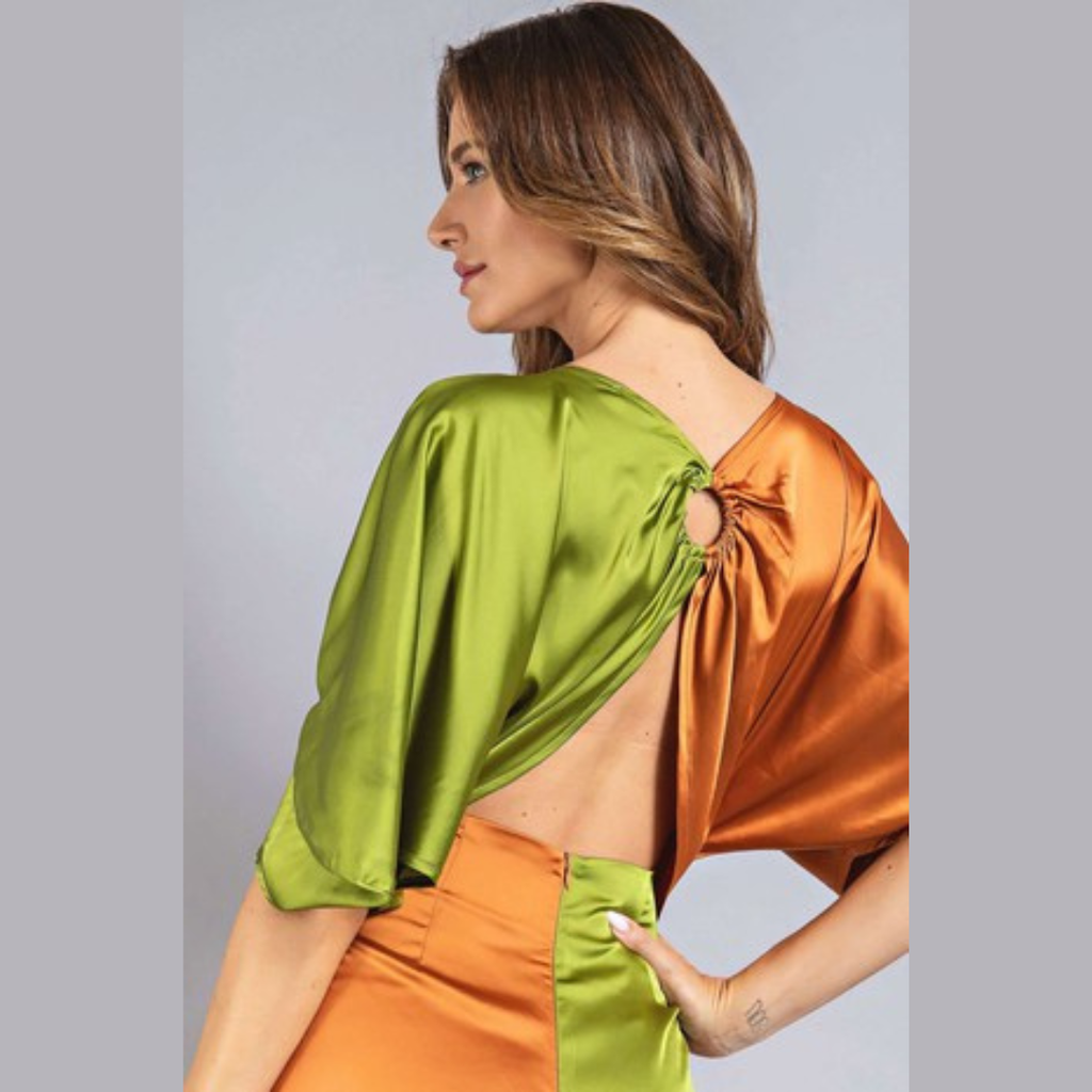 Sunset Luxe Colorblock Dress