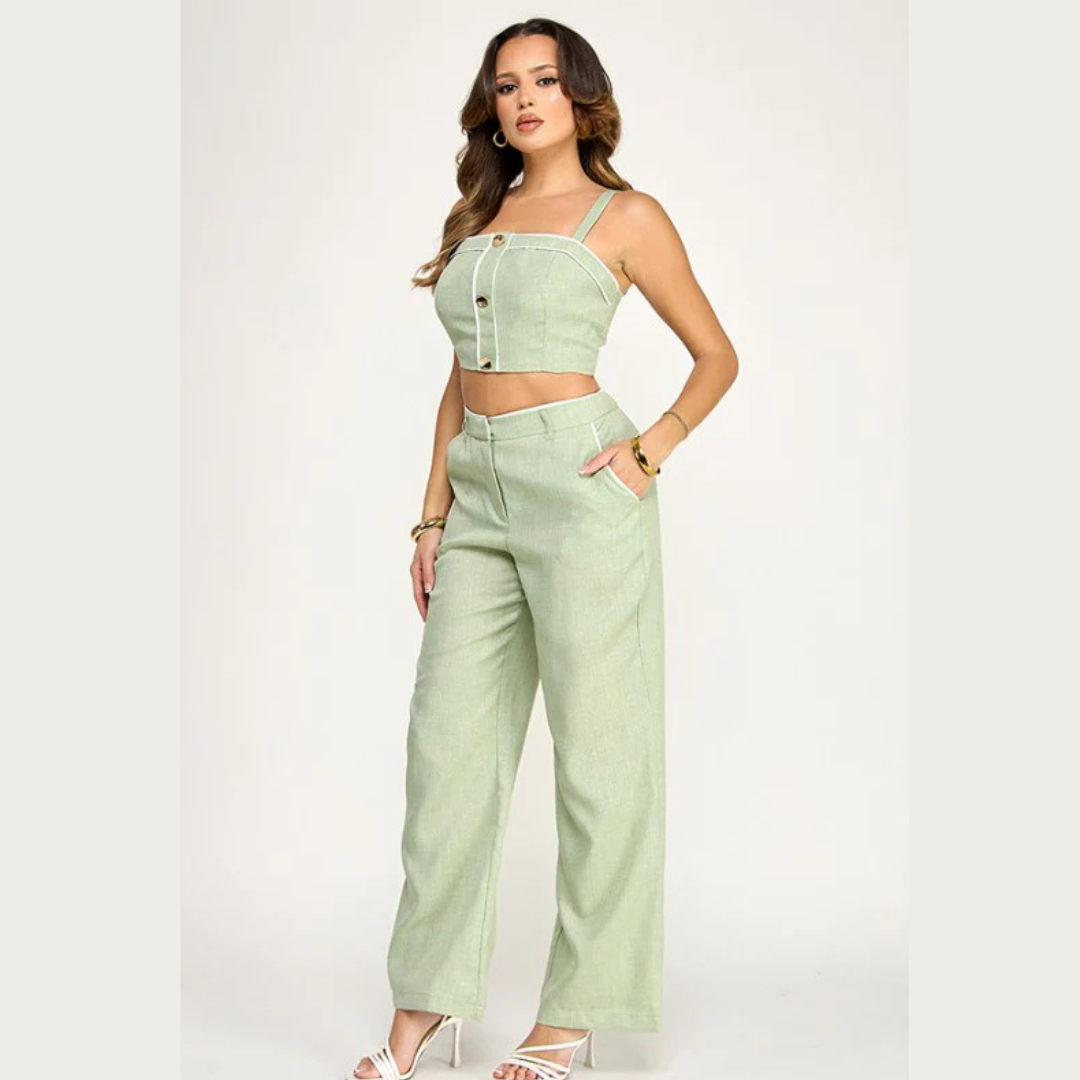 The Capri Linen-Look Two-Piece Set