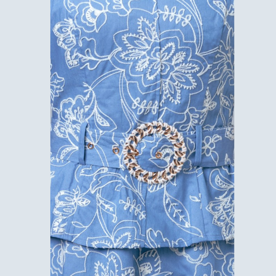 Bluebell Grace Embroidered Midi Dress