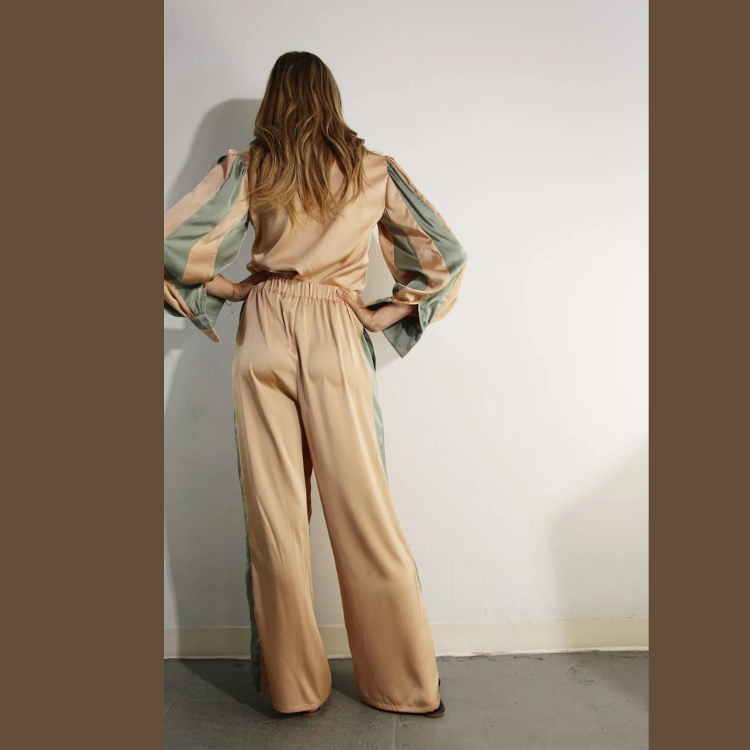 The Capri Satin Colorblock Set
