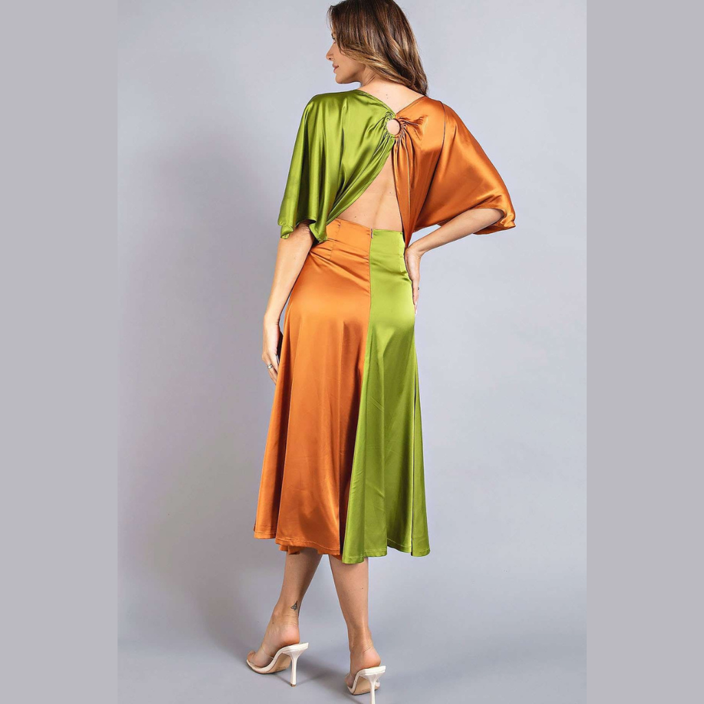 Sunset Luxe Colorblock Dress