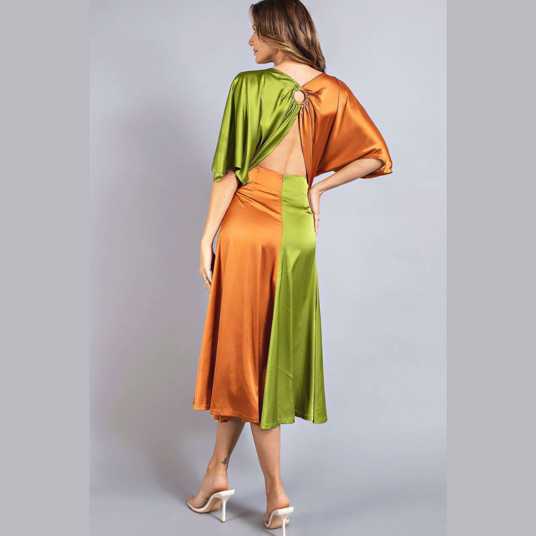 Sunset Luxe Colorblock Dress