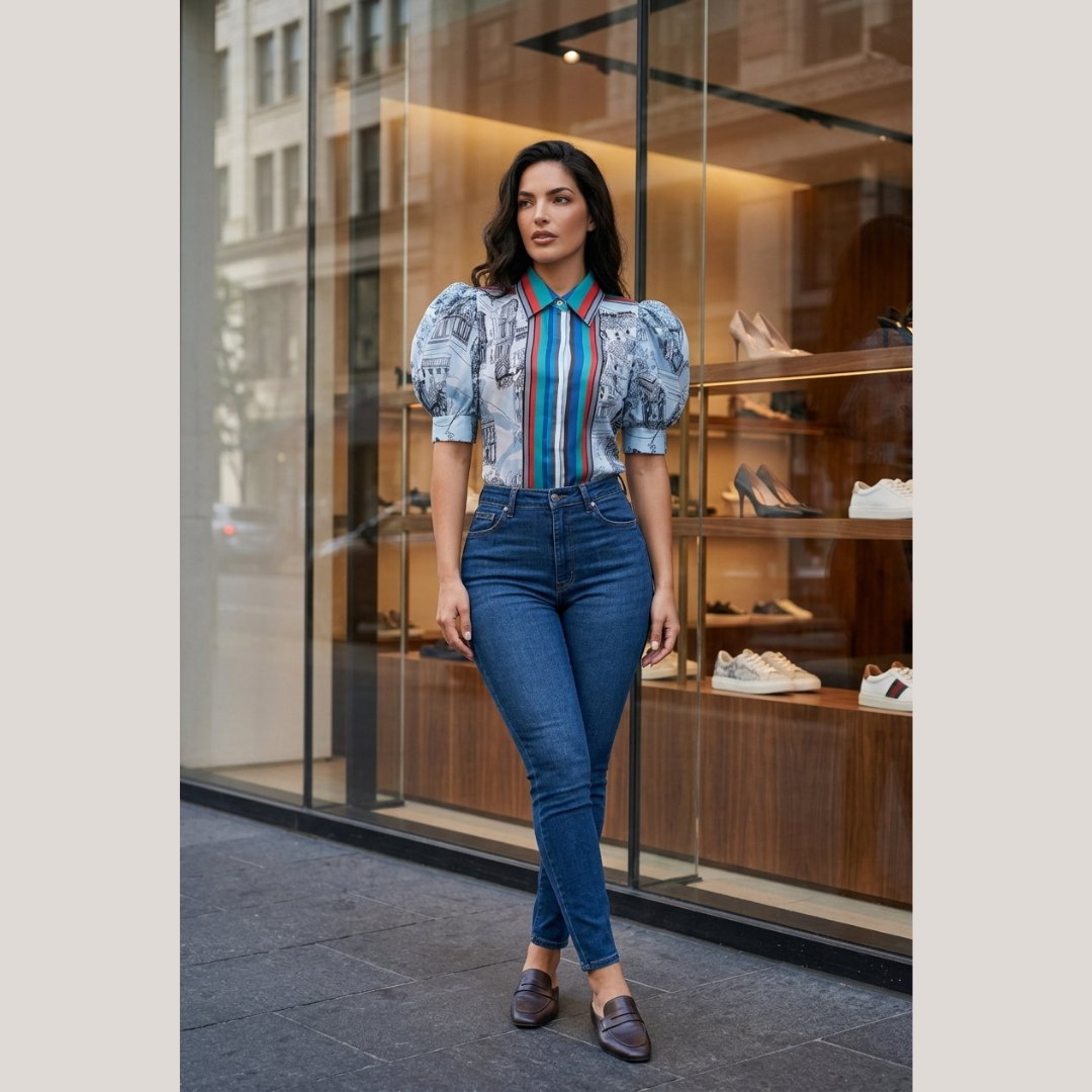 Portofino Muse Puff Sleeve Blouse