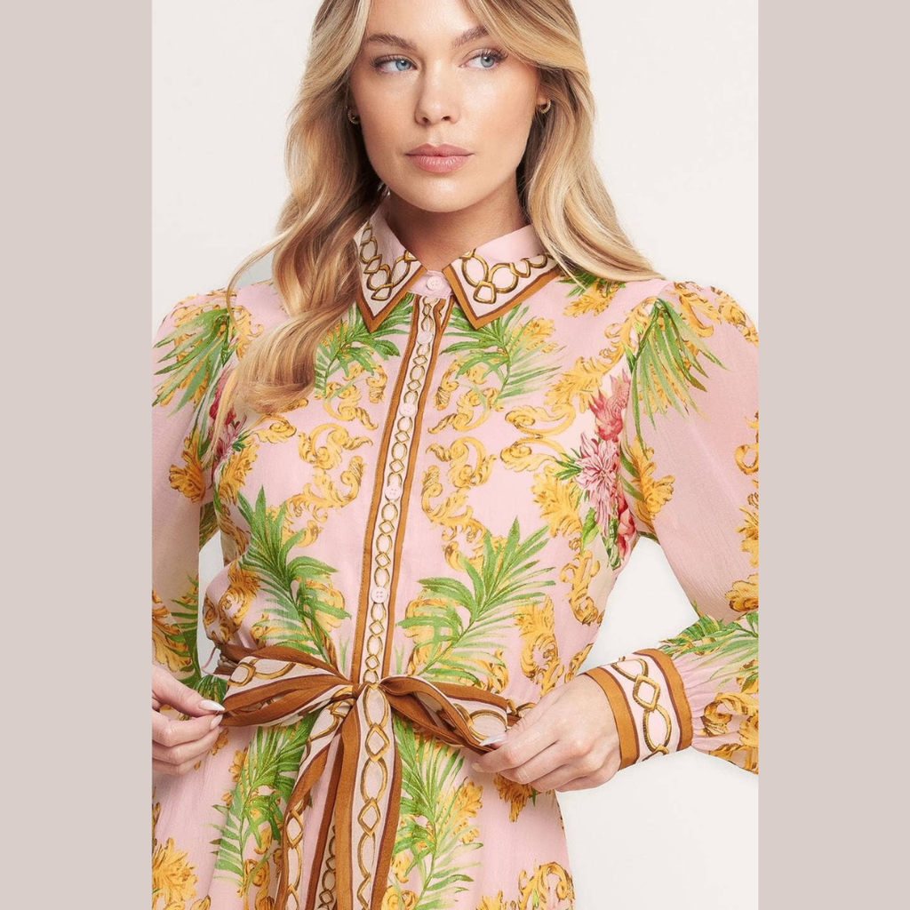The Sofia Garden Print Midi Dress