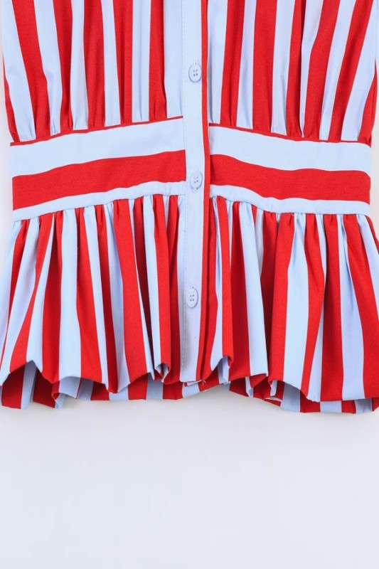 Striped Bow Tie Top