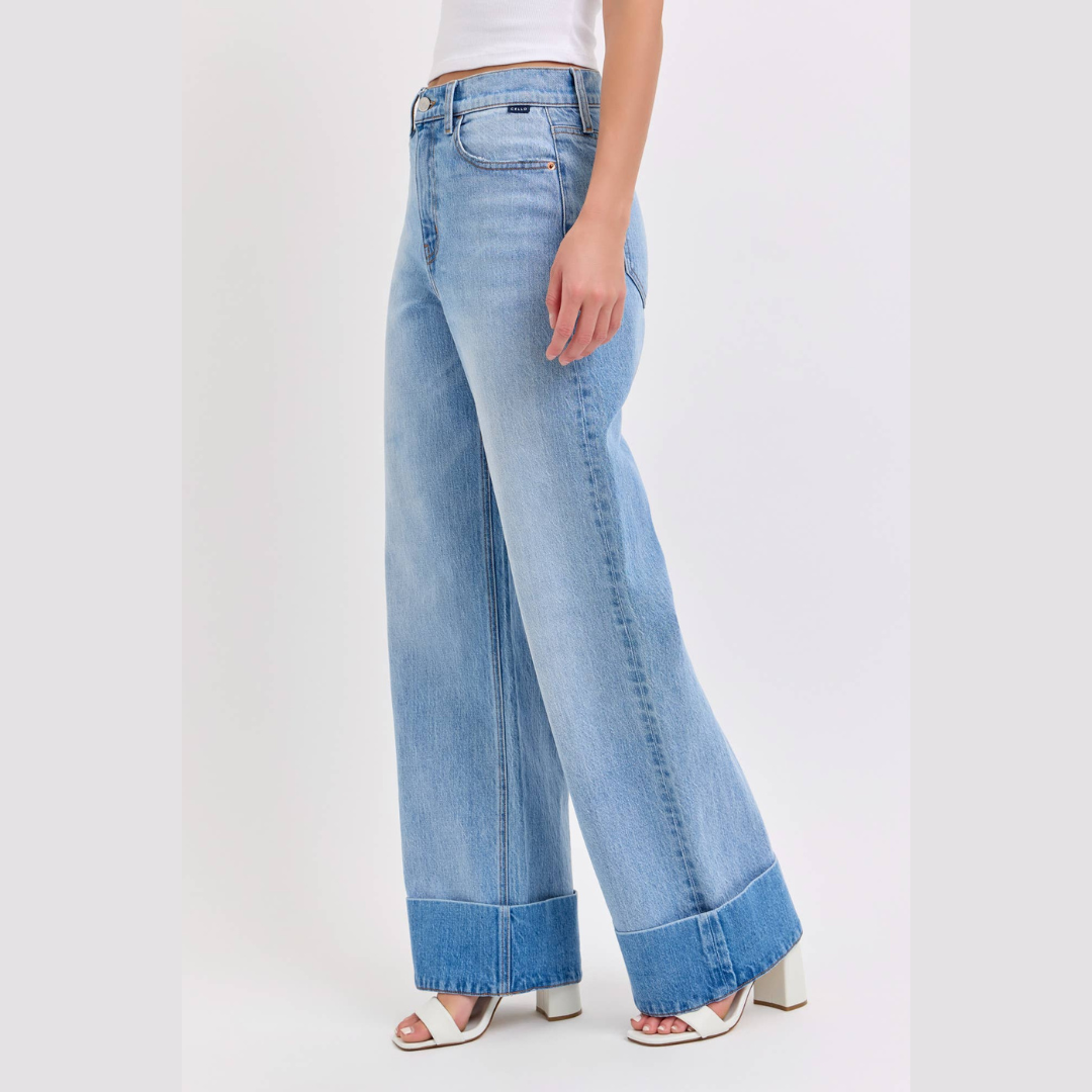 The Ava High-Rise Wide Leg Denim