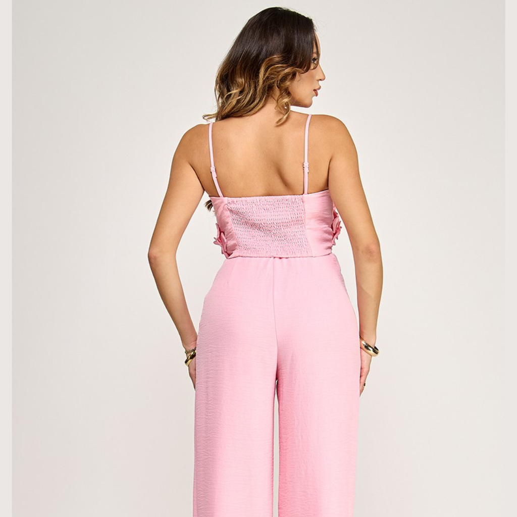 Denim Bloom Two-Piece Set