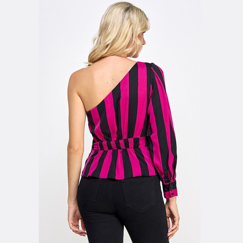 Orchid Muse One-Shoulder Top