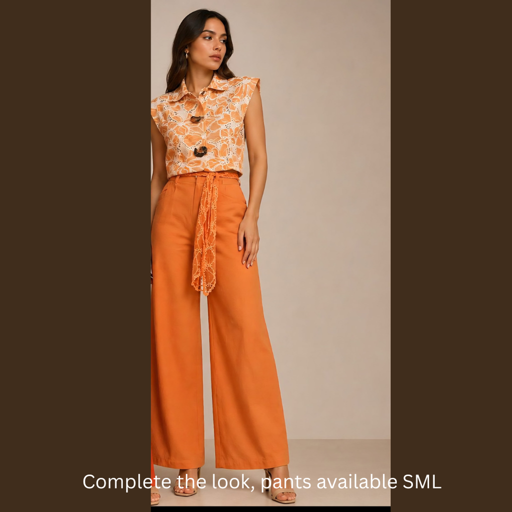Golden Bloom Lace Top