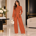 Rust Statement Pants Set