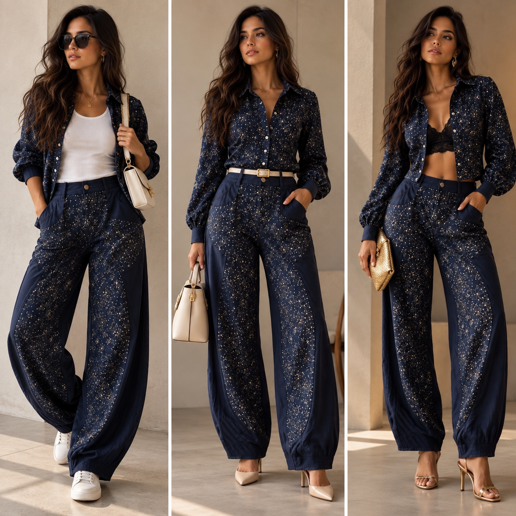 Midnight Spark Denim Set