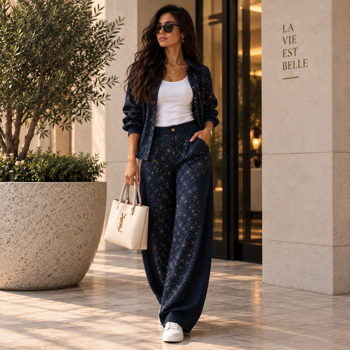 Midnight Spark Denim Set