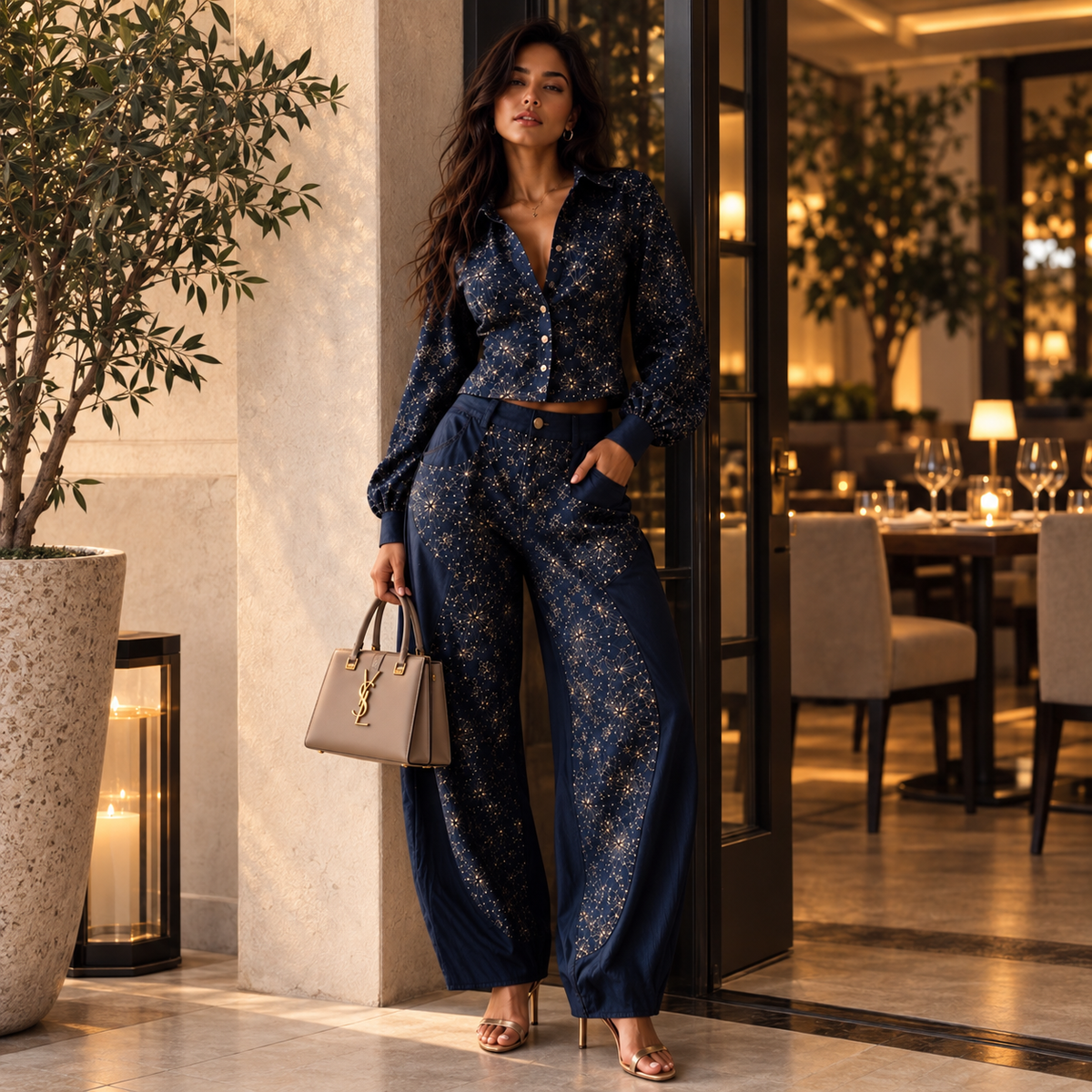 Midnight Spark Denim Set